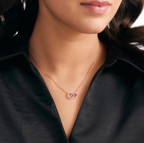 Trendy Heart Gold Plated With CZ Sterling Silver Pendant For Women